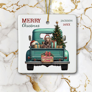 Schokolade Labrador Retriever Retriever Retro Truc Keramikornament