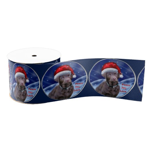 Schokolade Labrador Retriever Ripsband (Spule)