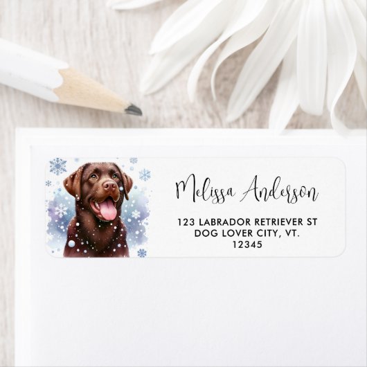 Schokolade Labrador Retriever Rücksendeadresse (Insitu)