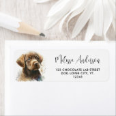 Schokolade Labrador Retriever Rücksendeadresse (Insitu)