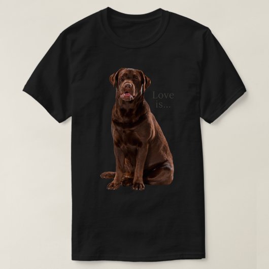Schokolade Labrador Retriever Shirt Labrador T-Shi (Design vorne)