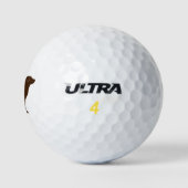 Schokolade Labrador Retriever Silhouette Golfball (Logo)
