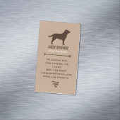 Schokolade Labrador Retriever Silhouette Magnetische Visitenkarte (Beispiel)
