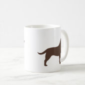 Schokolade Labrador Retriever Silhouetten Kaffeetasse (VorderseiteRechts)