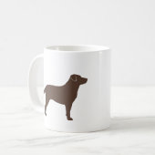 Schokolade Labrador Retriever Silhouetten Kaffeetasse (Vorderseite Links)
