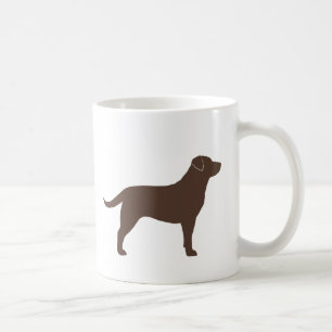Schokolade Labrador Retriever Silhouetten Kaffeetasse