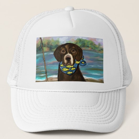 Schokolade Labrador Retriever Truckerkappe (Vorderseite)