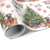 Schokolade Labrador Retriever under the Tree Geschenkpapier (Rolleneckpunkt)
