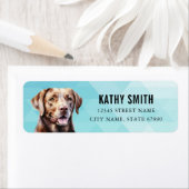 Schokolade Labrador Rücksendeadressen-Aufkleber (Insitu)