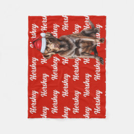 Schokolade Labrador Santa Dog Individuelle Name We Fleecedecke