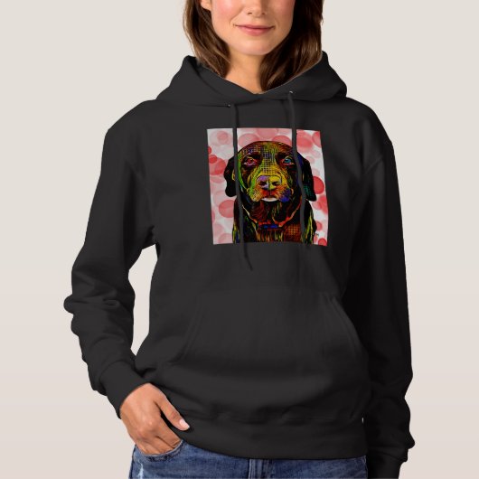 Schokolade Labrador Scoop Hoodie (Vorderseite)