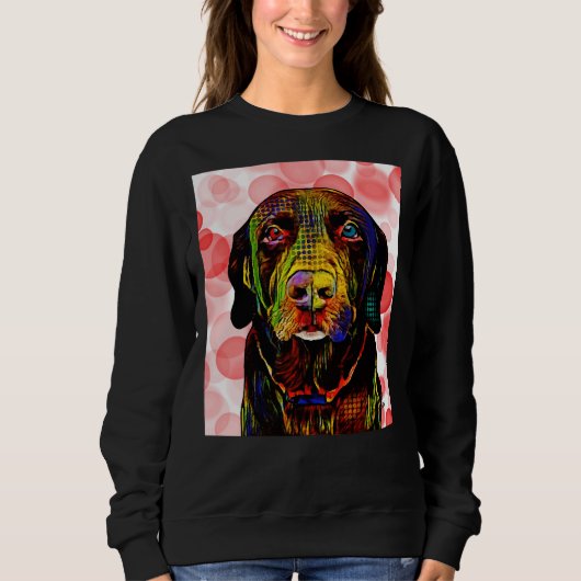 Schokolade Labrador Scoop Sweatshirt (Vorderseite)