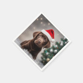 Schokolade Labrador Serviette (Ecke)