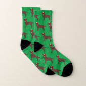 Schokolade Labrador Silhouette Weihnachten Socken (Paar)