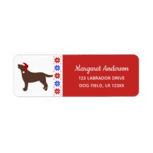 Schokolade Labrador Silhouette Weihnachtsrot