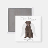 Schokolade Labrador sind Engel Magnet (Vorderseite/Rückseite)