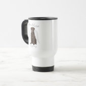 Schokolade Labrador sind Engel Travel Mug Reisebecher (Vorderseite Links)