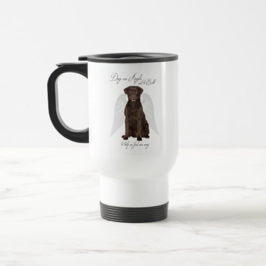 Schokolade Labrador sind Engel Travel Mug Reisebecher (Links)