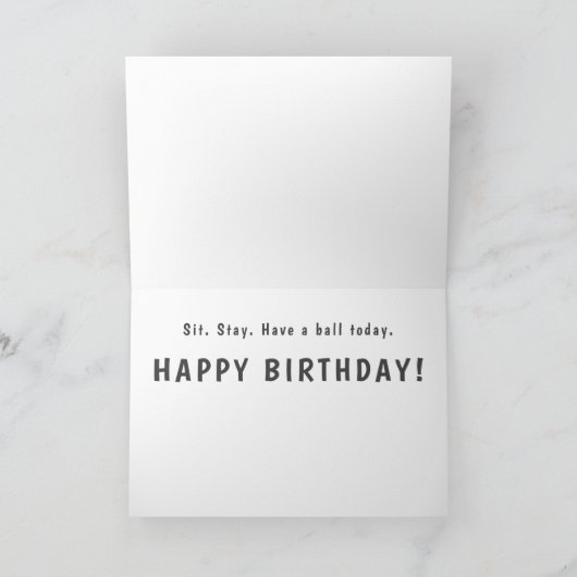 Schokolade Labrador "Sit. Bleibe. Haben Sie einen  Karte (Innenseite)