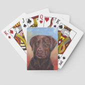 Schokolade Labrador Spielkarten (Rückseite)
