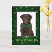 Schokolade Labrador St. Patrick's Day Card Karte (Gelbe Blume)