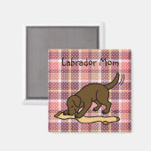Schokolade Labrador Strumpf Magnet (Vorderseite/Rückseite)