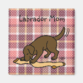 Schokolade Labrador Strumpf Magnet (Vorne)