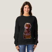 Schokolade Labrador Sweatshirt (Vorne ganz)