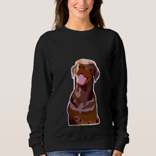 Schokolade Labrador Sweatshirt (Vorderseite)