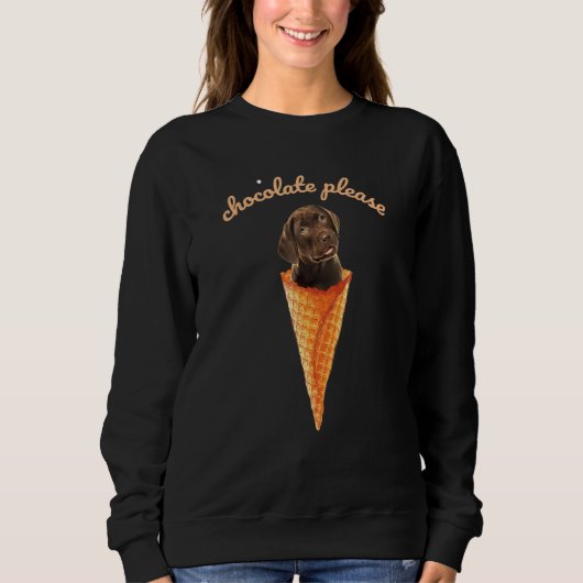 Schokolade-Labrador Sweatshirt (Vorderseite)