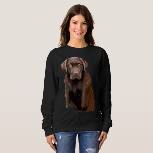 Schokolade Labrador Sweatshirt (Vorne ganz)