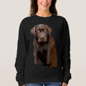 Schokolade Labrador Sweatshirt (Vorderseite)