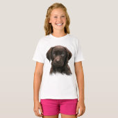 Schokolade Labrador T-Shirt (Vorne ganz)