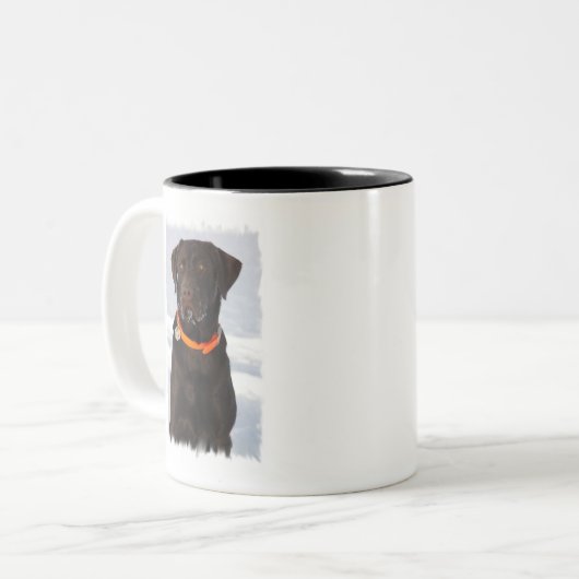 Schokolade Labrador Tasse (Vorderseite Links)