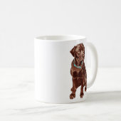Schokolade Labrador Tasse (VorderseiteRechts)
