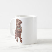 Schokolade Labrador Tasse (Vorderseite Links)