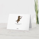 Schokolade Labrador Tiny Heart Blume Valentine Feiertagskarte (Rückseite)