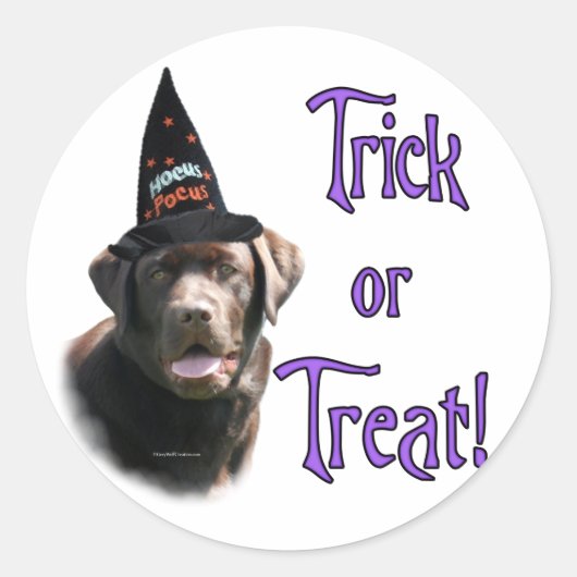Schokolade Labrador Trick Sticker (Vorderseite)