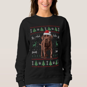 Schokolade Labrador Ugly Christmas Sweater Puppy D Sweatshirt