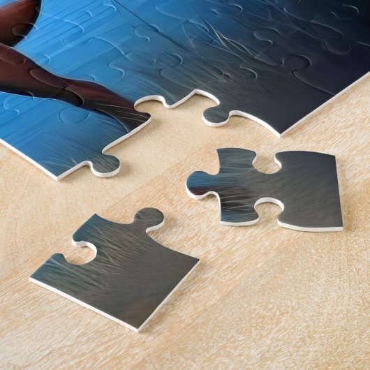 Schokolade Labrador und Blauer See Puzzle (Seite)