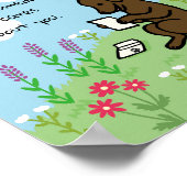 Schokolade Labrador und Letter Jemand Cares Poster (Ecke)