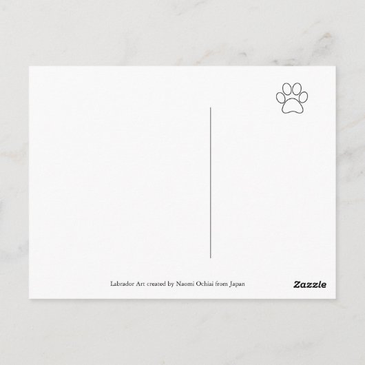 Schokolade Labrador und Letter Jemand Cares Postkarte (Rückseite)