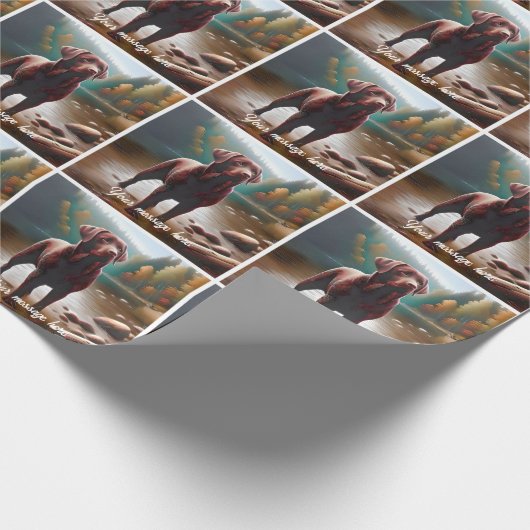 Schokolade Labrador und See Geschenkpapier (Ecke)