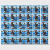 Schokolade Labrador und See Geschenkpapier (Flach)
