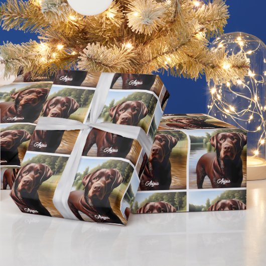Schokolade Labrador und See Geschenkpapier (Feiertage)