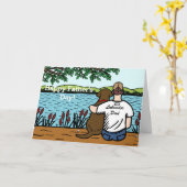 Schokolade Labrador und Vater Karte (Gelbe Blume)