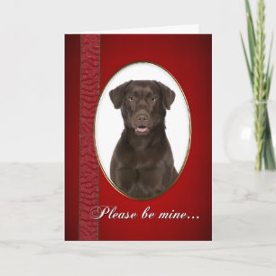 Schokolade Labrador Valentine Feiertagskarte
