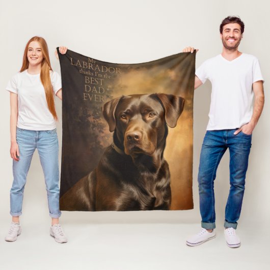 Schokolade Labrador Vater Fleecedecke (Beispiel)
