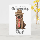 Schokolade Labrador Vater Karte (Gelbe Blume)