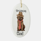 Schokolade Labrador Vater Keramik Ornament (Rechts)